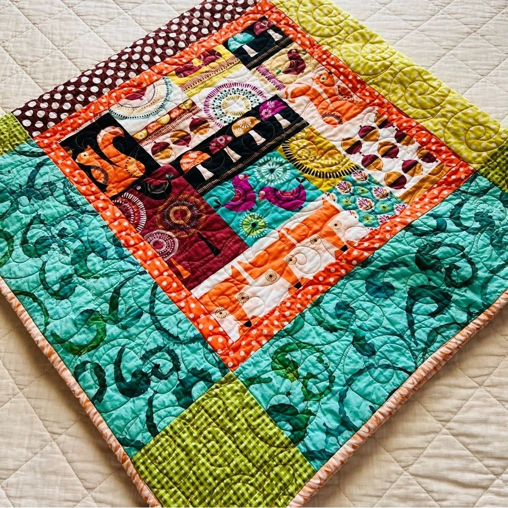 New Vibrant Modern Patchwork Quilt – 51” x 51” 🌟